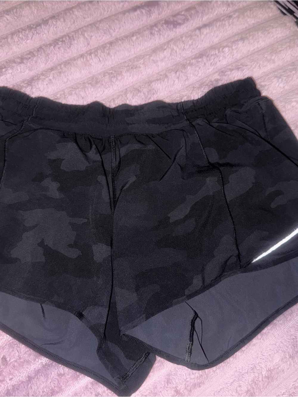 lululemon athletica Black Camo Athletic Shorts